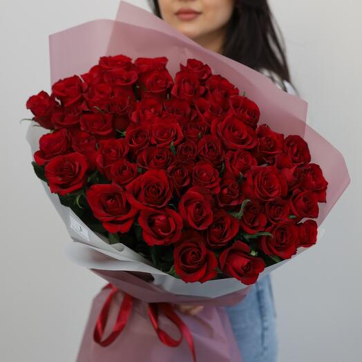 Букет из 51 высокой розы