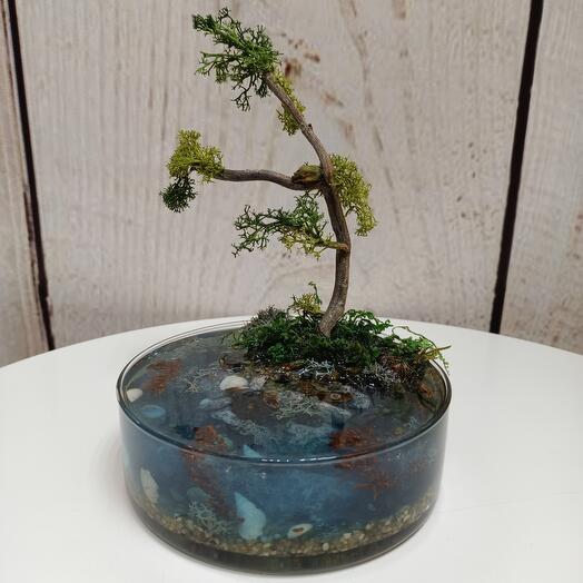 Композиция из эпоксидной смолы Морской берег