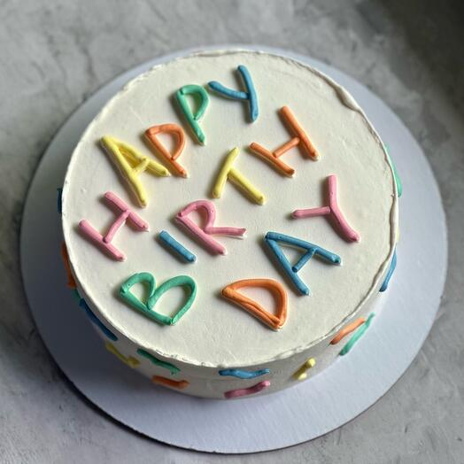 Pastel 1kg letras de color