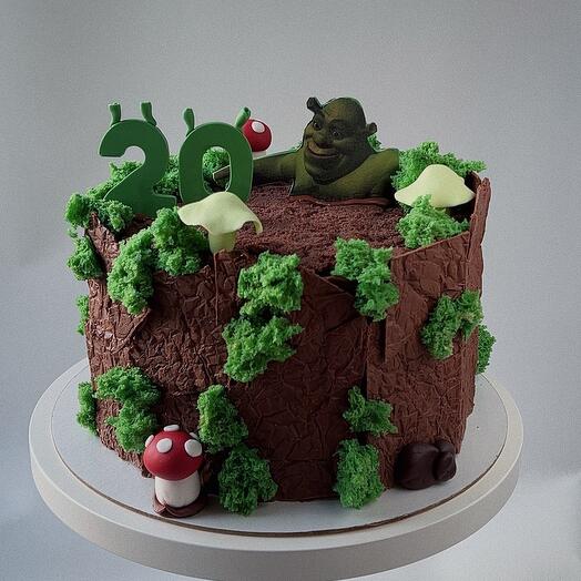 Торт на 2 кг со шреком