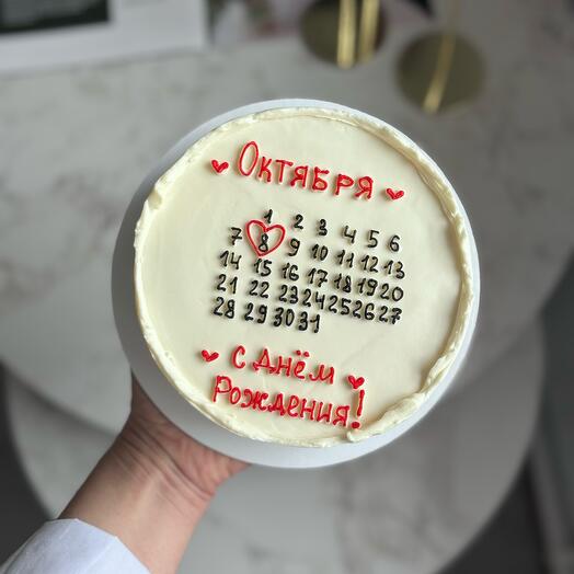 Бенто-торт календарь