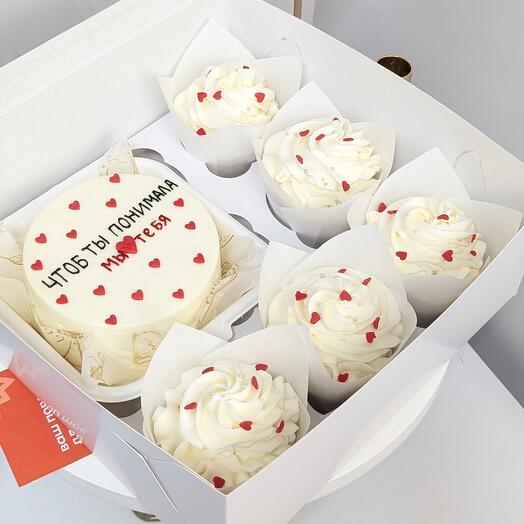 Набор бенто-торт+капкейки