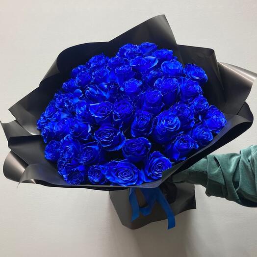 Blue roses 51 pieces