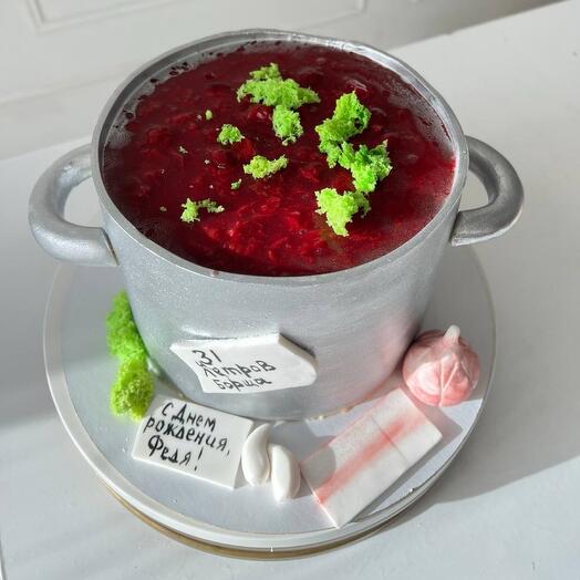 Кастрюля борща торт🥳🙌🏻