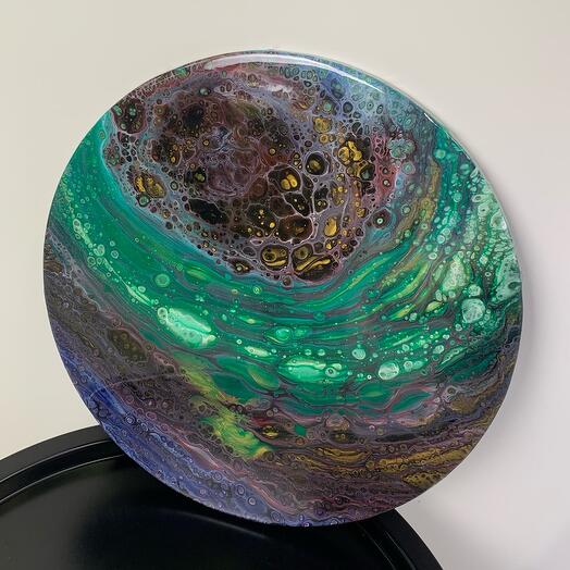 Картина Галактика в технике FluidArt