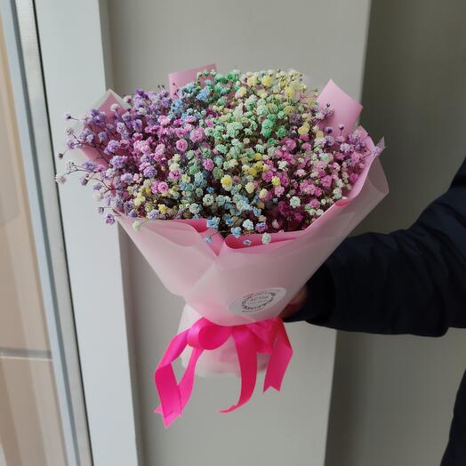 Милый букетик Счастья🌸 радужная гипсофила
