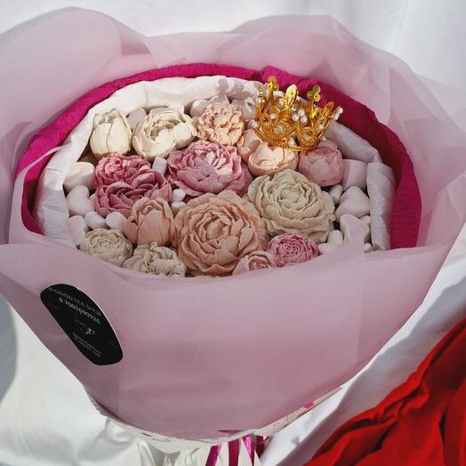 Букет из зефирных цветов