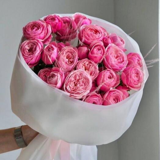 Букет "Малиновое облако" + открытка