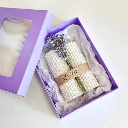 Natural Wax Candle Set