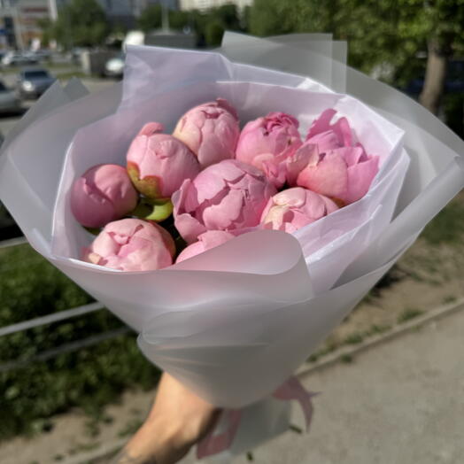 Розовые пионы