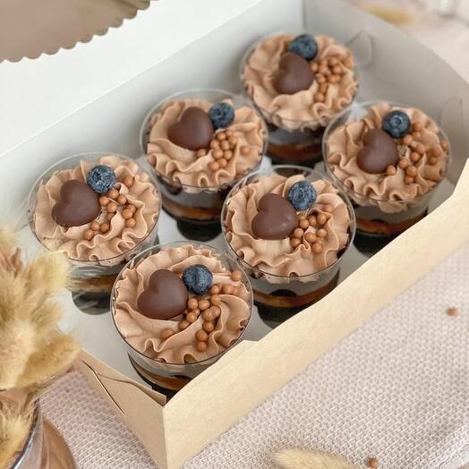 Трайфлы 6 штук с шоколадным сердцем