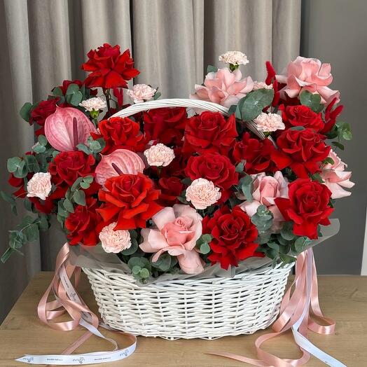 Цветы в корзине 05