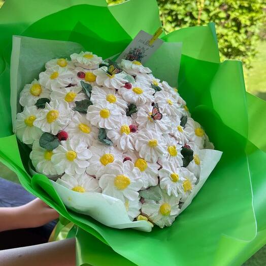 Летний букет из зефирных РОМАШЕК! На День рождения, Юбилей, Свадьбу, Маме, Любимой