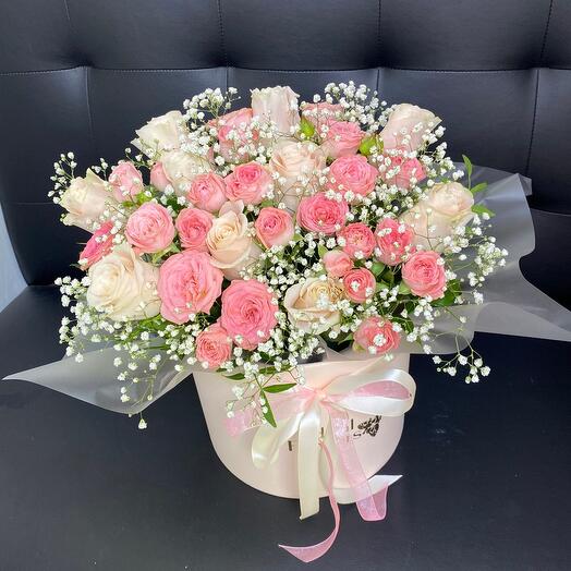 Нежная композиция в коробочке 💕