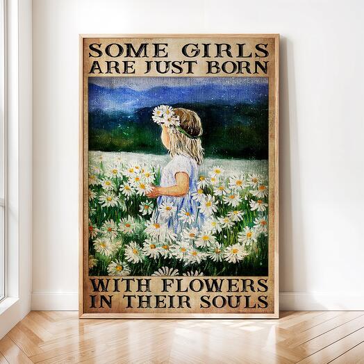 Интерьерный постер "Цветы" винтажная картина 03-0016