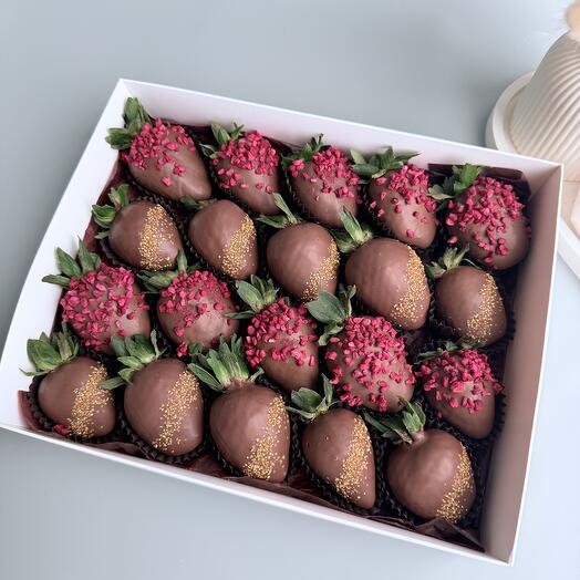 Fresa en chocolate / juego de fresas 20 piezas / regalo