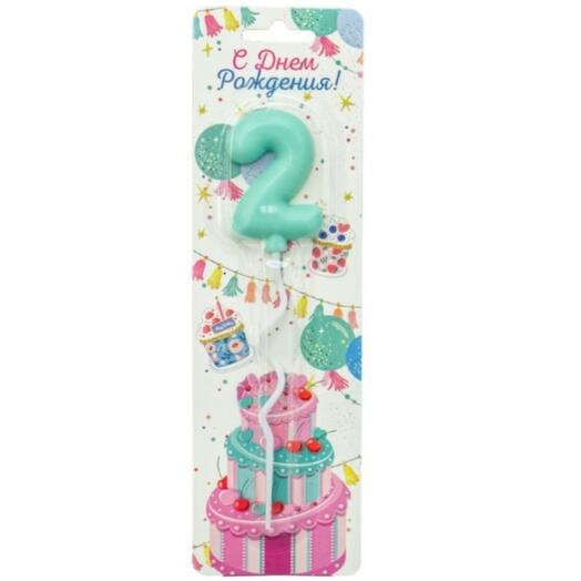 Свеча цифра 2 тиффани
