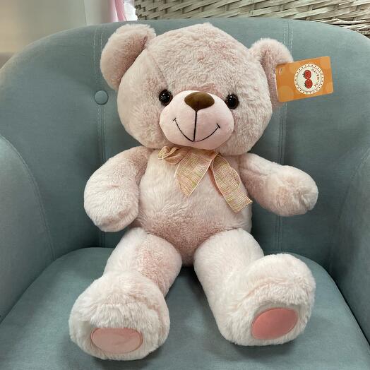 Розовый мишка с бантиком