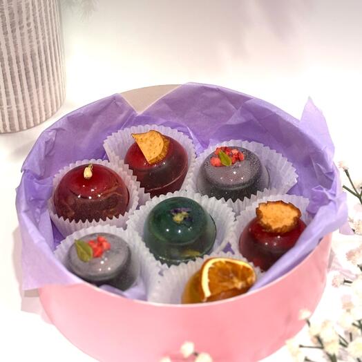 Подарочный набор чайных бомбочек в шляпной коробке/чай/чай на подарок