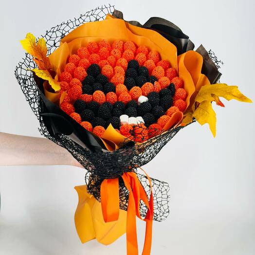 Букет тыква из жевательного мармелада на Хэллоуин Halloween