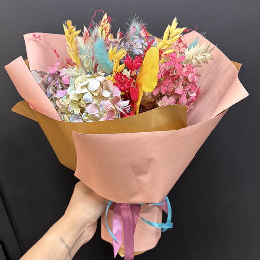 Букет сухоцветов «Радуга»