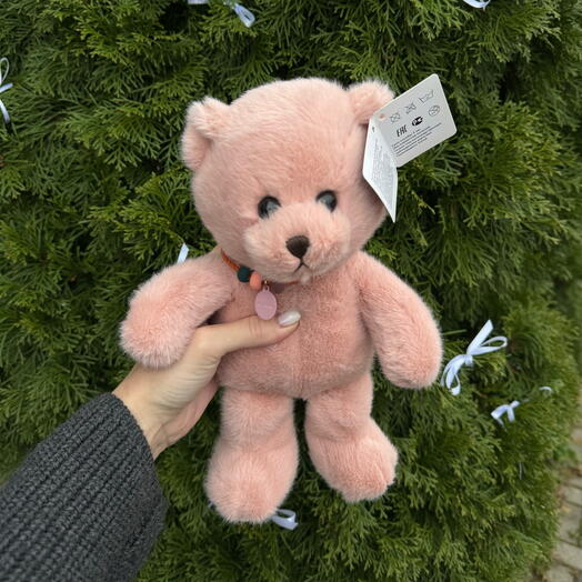 Пушистый розовы мишка🧸