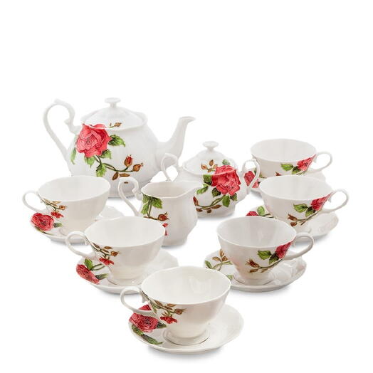 Чайный сервиз на 6 персон "Роза Рафаэлло" (Pavone/ Павон)