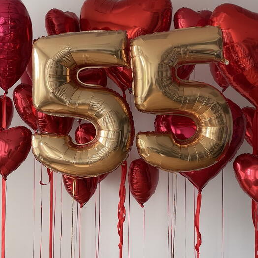 Набор шаров на юбилей 55 лет в Новороссийске 853