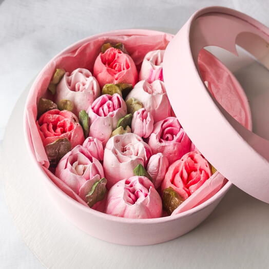 Подарочная коробочка с зефирными тюльпанами 💓