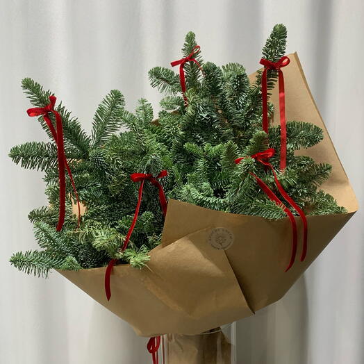 Хвоя в крафте (3 ветки большие)