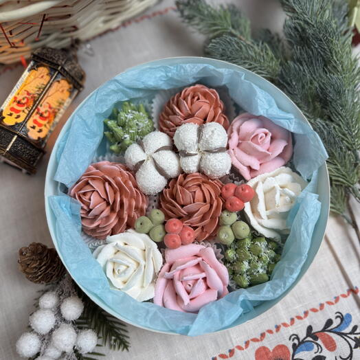 Новогодний набор зефира в коробке