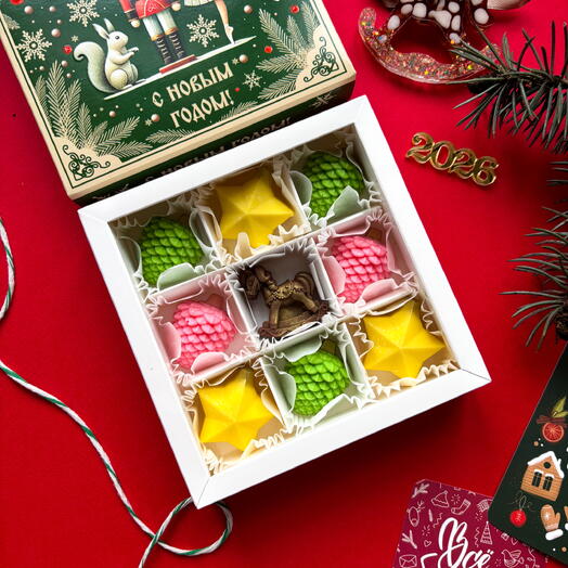 Шоколадные игрушки 9шт -  сладкий подарок на Новый год для тайного Санты, подруги друзей,  девушки, родственников, ребенка