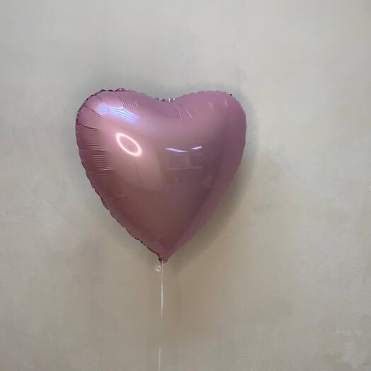 Шар сердце розовый