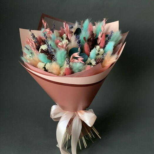 Букет из сухоцветов «Нежная пудра»ж