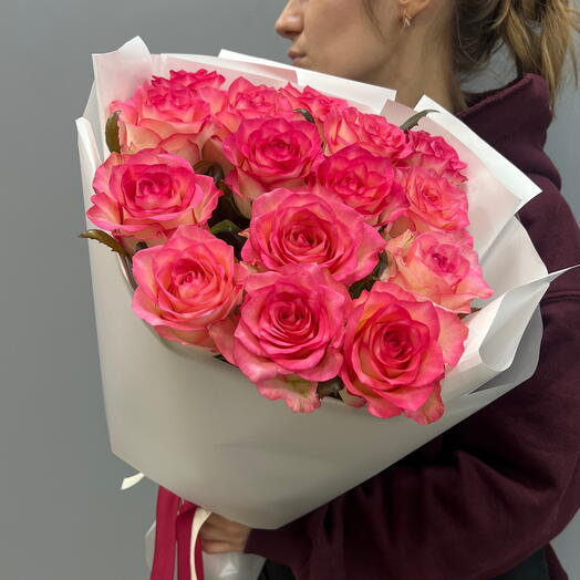 Букет нежных розовых роз 💕