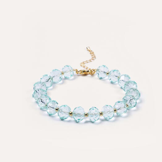 Браслет Дрок Хрусталь тиффани 14K 17 см (BRA1136)