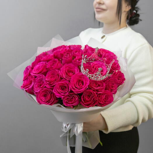 Букет из 35 коротких роз