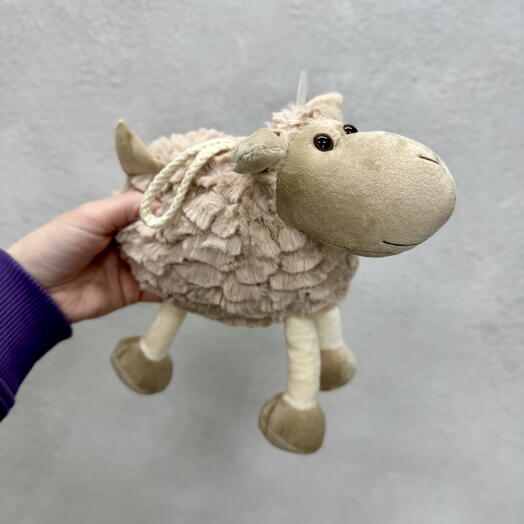 Мягкая игрушка Овечка коричневая