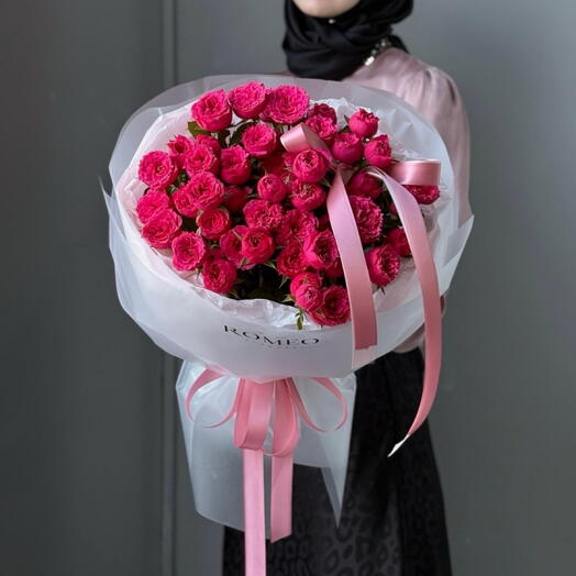 Кустовые розы из 9 веток