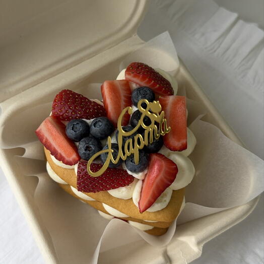 Медовый-бенто торт сердце «с 8 марта🌷»