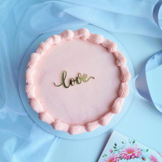 Бенто торт розовый love