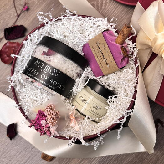 Подарочный набор косметики «Velvet Rose Ritual», подарок на день рождения, подарок для женщин