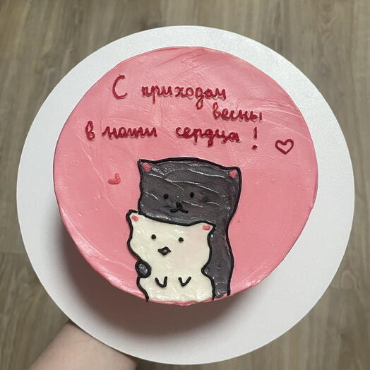 Бенто торт с котиками