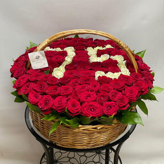 Корзина роз «75»