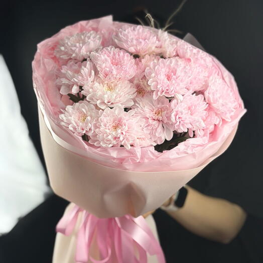 Букет из розовой хризантемы 🌸 3 ветки