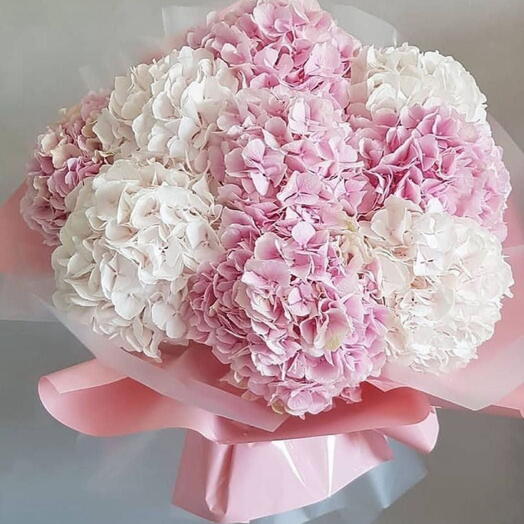Гортензии букет PINK WHITE