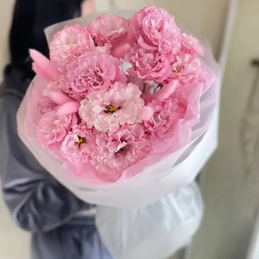 Букет из эустомы и лагуруса💕