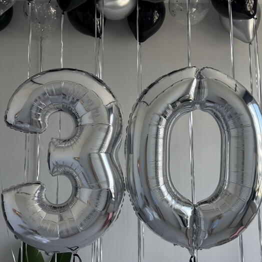 Шары 2 цифры, и 10 латексние