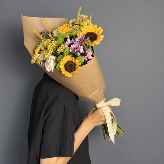 Букет из сезонных цветов 🌻