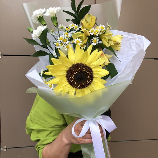 Букет с подсолнухом 💐😍